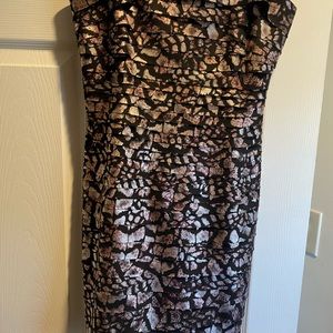 Dress Barn Black & Gold/Silver Cocktail Dress